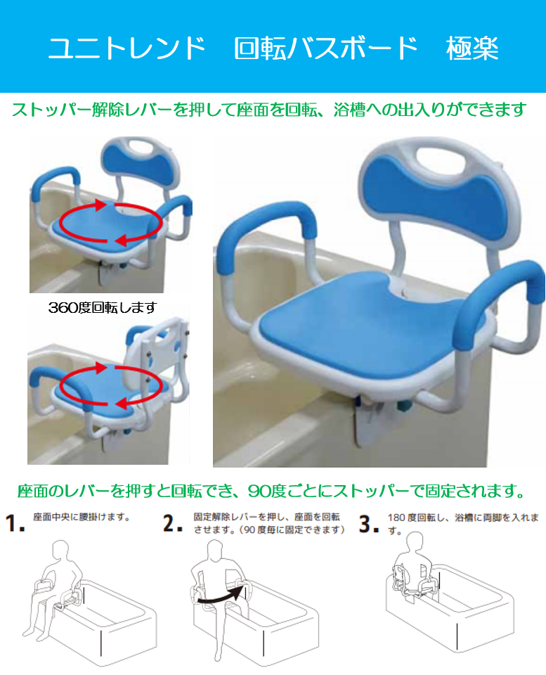 激安本物 ユニトレンド回転バスボード 極楽 fucoa.cl